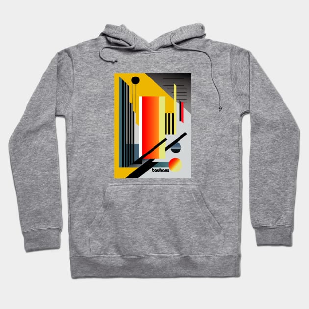 Bauhaus yellow and red artwork Hoodie by KOTOdesign